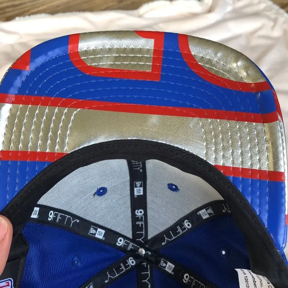 New York Giants Snapback Hat New Era Youth Limited Edition NY NFL Metallic READ